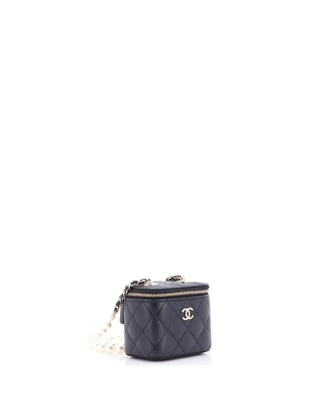 Chanel Vanity Case With Pearl Chain #287612C28B